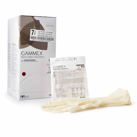 Gammex Non-Latex Sensitive Disposable Gloves, Polychloroprene, Powder-Free, 7 1/2, 200 PK, Cream 20277275